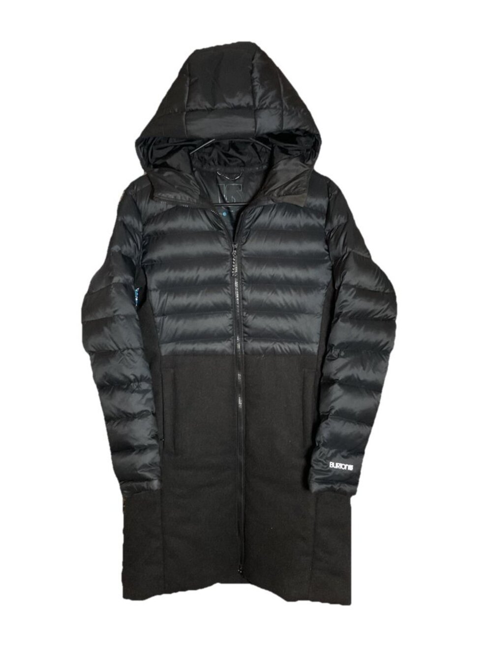 Burton Women’s Puffer and Wool Parka Small Black Ski Snow Gorpcore Outdoors